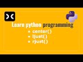 Learn Python programming [HackerRank] String | ljust | rjust | center