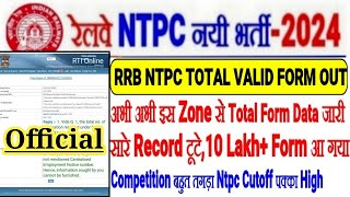 RRB NTPC भर्ती TOTAL VALID FORM जारी किया,इस ZONE से 10Lakh+ FORM,सारे RECORD टूटे, बहुत Competition