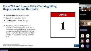 Sei Form 700 Information Session 2025 Ethics Filers