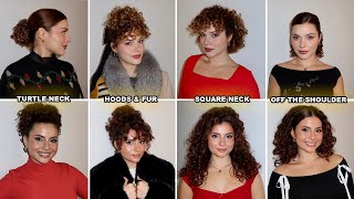 8 EASY WINTER CURLY HAIRSTYLES ACCORDING TO YOUR NECKLINE (long + short hair)