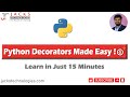 Python Decorators Made Easy! 🎯 Learn in Just 15Minutes
