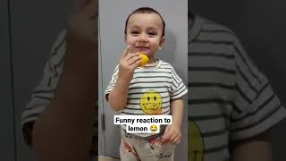 Funny reaction to lemon 🤣🍋 #baby #cute #funny #comedy #games #love #happy #laugh #funnyvideo