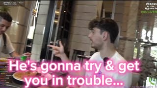 Hyubsama \u0026 Sam Pepper argue about hotel room...Pepper doesn't want to share a room no more..#live 😑🫣