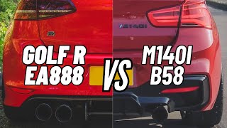 VW GOLF R SOUND VS BMW M140i SOUND!