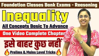 Inequality Complete Chapter | Basic to Advanced | Prelims & Mains | Reasoning | Bank Exams 2023 |