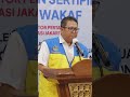 Kegiatan Wakil Menteri ATR/BPN saat kembali menyerahkan Sertipikat Tanah Wakaf di Jakarta Utara.