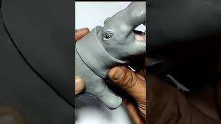 Amezing Tiny figure Hippo Sculpting clay #sculpture #craft #clay #polymerclay