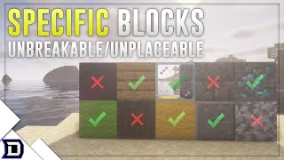 How to make SPECIFIC blocks unbreakable in an area! (World Guard + Skript)