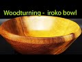 Beginner woodturning project - the iroko bowl