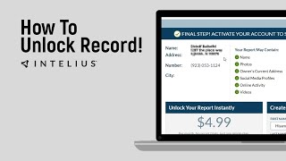 How To Unlock Record On Intelius Website Easy