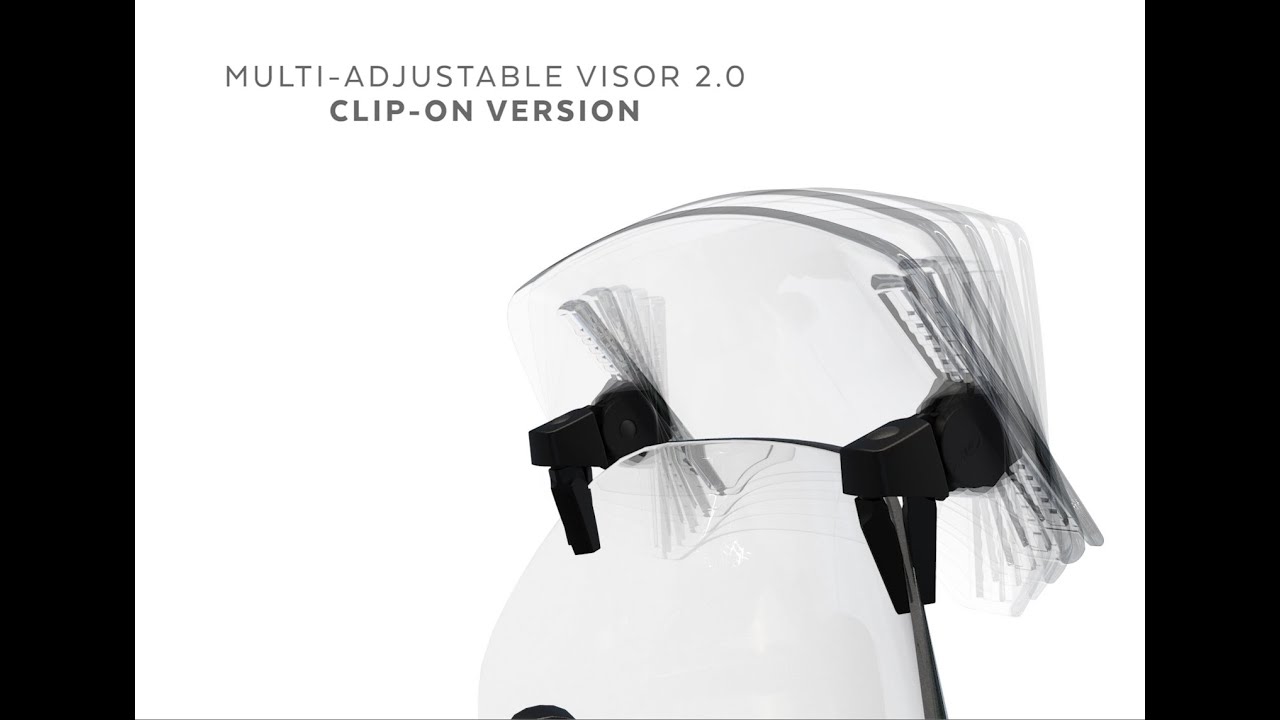 Multi-adjustable Visor 2.0 | Clip-on Version - YouTube