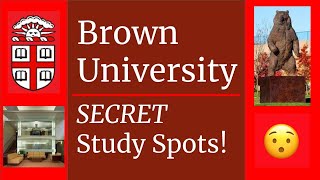 Brown University SECRET Study Spots!