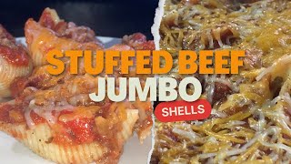 INSANE ULTIMATE STUFFED JUMBO SHELLS RECIPE #stuffed #stuffedshell #beef #jimmydean