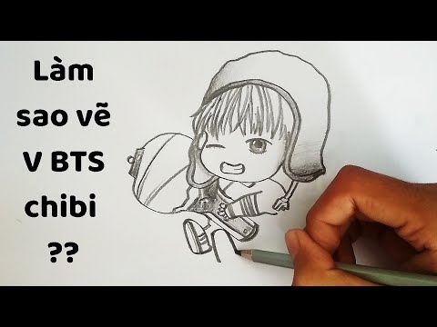 Vẽ BTS Chibi V - How To Draw BTS Chibi - YouTube