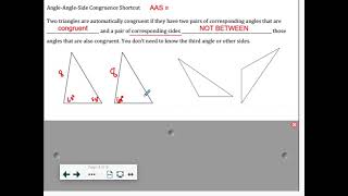 Section 6 Congruent Triangles