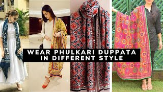 Phulkari Dupatta Designs|2020||style with punjabi sute||frocks||kurta||Unique styling Ideas|