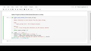 Day 64 : Python Program to Remove Odd Indexed Characters in a string