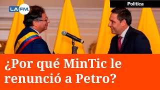 MinTIC Mauricio Lizcano confirmó su renuncia al presidente Petro