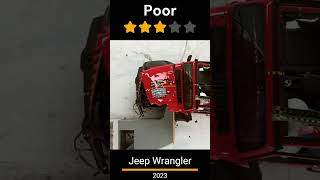 Crash Test - 2023 Jeep Wrangler - A REAL DISASTER #shorts #jeep