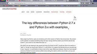 Python 2 vs Python 3 Versions:: Major Differences