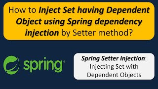 How to Inject Set having Dependent Object using Spring dependency injection by Setter method?