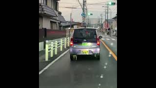 ドラレコ映像😖黒ナンバーの軽四Uber eatsがカーナビを操作しながら運転していました。#ドラレコ#交通違反 #Uber eats