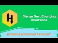 HackerRank Merge Sort: Counting Inversions problem solution in Python | Interview Preparation kit