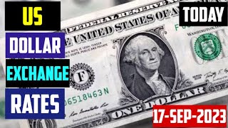 US DOLLAR CURRENCY EXCHANGE RATES TODAY 17 September 2023 Latest FOREX DXYUSD