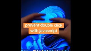 Prevent double click with javascript