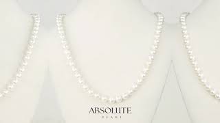 ABSOLUTE PEARL - AAAA Quality White Culturet Freshwater Pearl Necklace