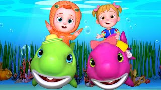 Baby Shark Dance🌊🦈| Baby Shark Song | Learn Colors and Animal for Kids | GoBooBoo Songs for Children