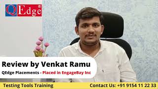 #Testing #Tools Training & #Placement  Institute Review by Venkat Ramu | @qedgetech   Hyderabad