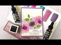 Card Tutorial: Washy Watercolor Florals + 3D Sentiment Embellishments