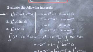 M4-5: integration by parts: definite integrals