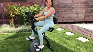 ATIVAFIT Stationary Exercise Bike Magnetic Upright Bike Monitor Review