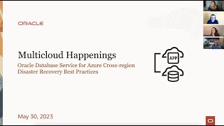 Oracle Database Service for Azure Cross-region Disaster Recovery Best Practices