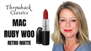 MAC Ruby Woo lipstick | Throwback Makeup Classics | Mature Skin