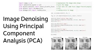 Python#021 Image Denoising using Principal Component Analysis (PCA) in Python
