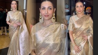 Malaika Arora saree Look 👀 Arrives for an Event of Zee Marathi😍