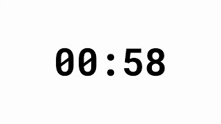 58 Second Countdown Timer - White Background