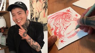 After being forced to stop tattooing, Makoto Chi is finding joy in other art