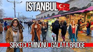 🇹🇷Istanbul Sirkeci Walking Tour: Eminönü, Egyptian Bazaar, Galata Bridge, Spice Bazaar, Markets 2025