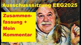 Mein Kommentar zur Anhörung zu Änderungen im Energiewirtschaftsrecht  heute im Ausschuss