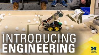 First year engineering students design and test robots