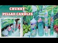 HOW TO MAKE PILLAR CANDLE AT HOME STEP BY STEP / CANDLE MAKING