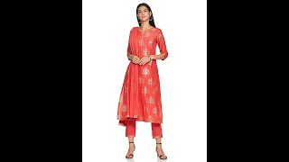 Buy Online - BIBA Women's Red Cotton Salwar Suit Set | Karwa Chauth Special 2021 #shorts