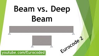 Beam vs Deep Beam in Eurocode 2 and Design Procedures