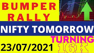 NIFTY PREDICTION & NIFTY ANALYSIS FOR 23 JULY I NIFTY PREDICTION TOMORROW I BANK NIFTY TOMORROW