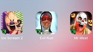 ice scream 2 evil nun mr meat granny chapter two hello neighbor gameplay vs baldi fgteev android