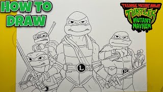How To Draw Teenage Mutant Ninja Turtles | TMNT : Mutant Mayhem #drawing #tmnt